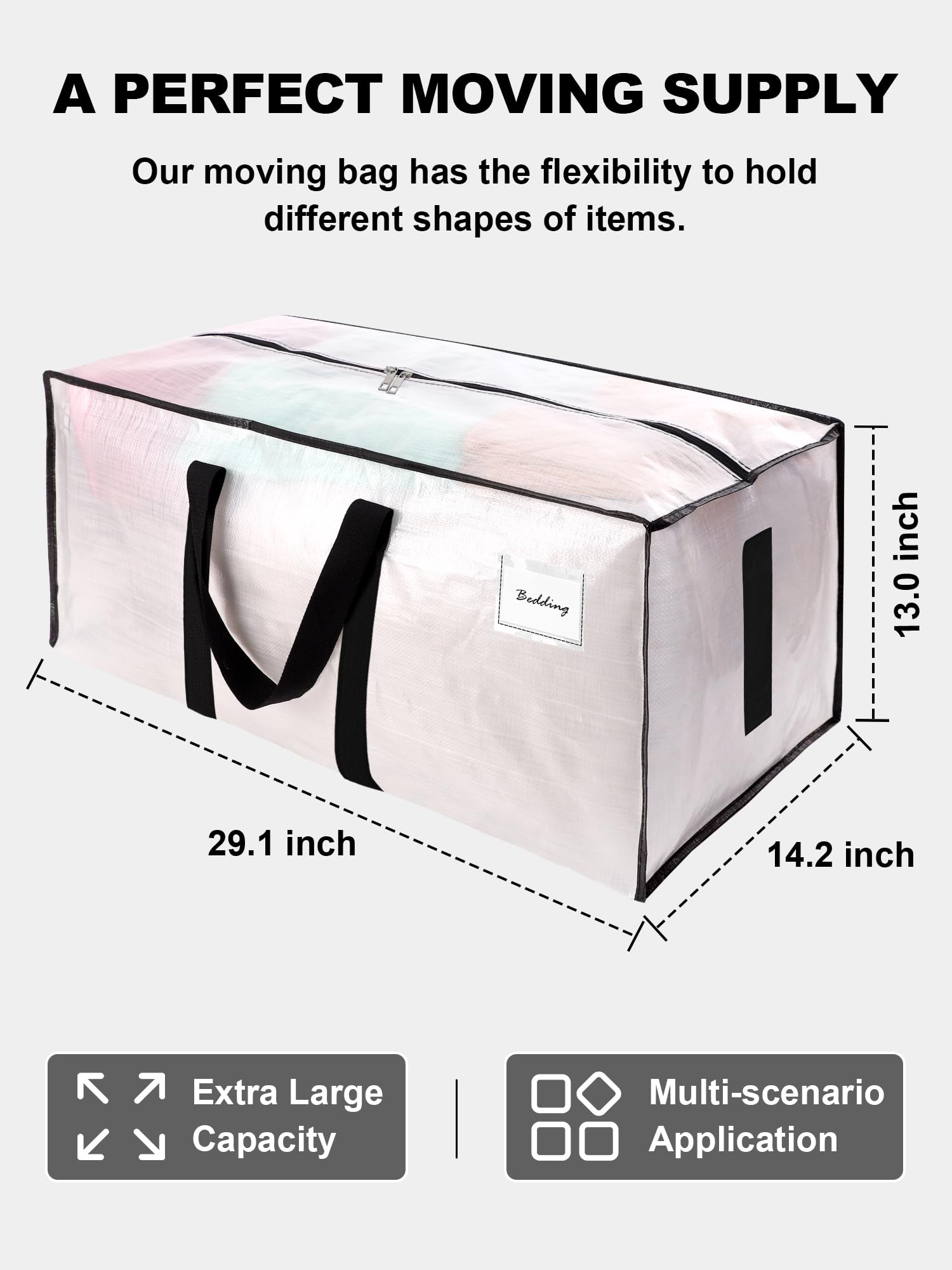 HOMESURE bolsas plegadas en pila ocupando menos espacio