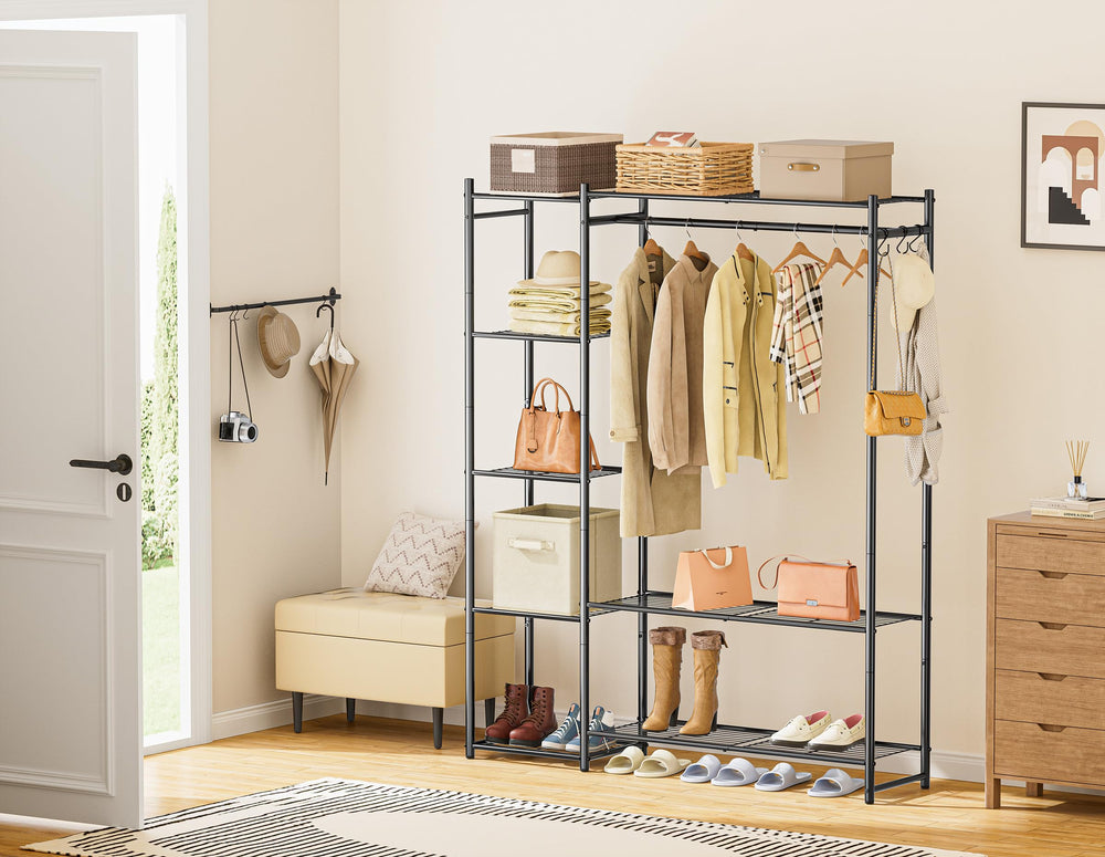 HOMIDEC hooks holding belts and bags for neat accessory organization