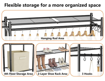 HOMIDEC wardrobe staged in bedroom to show space-saving, stylish storage