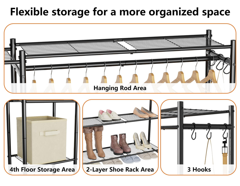 HOMIDEC wardrobe staged in bedroom to show space-saving, stylish storage