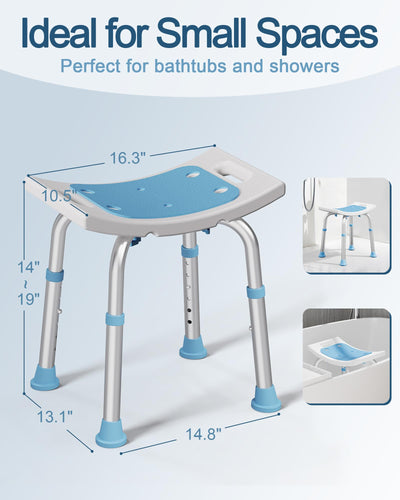 HOMLAND image of wide non-slip rubber feet providing secure shower-floor grip