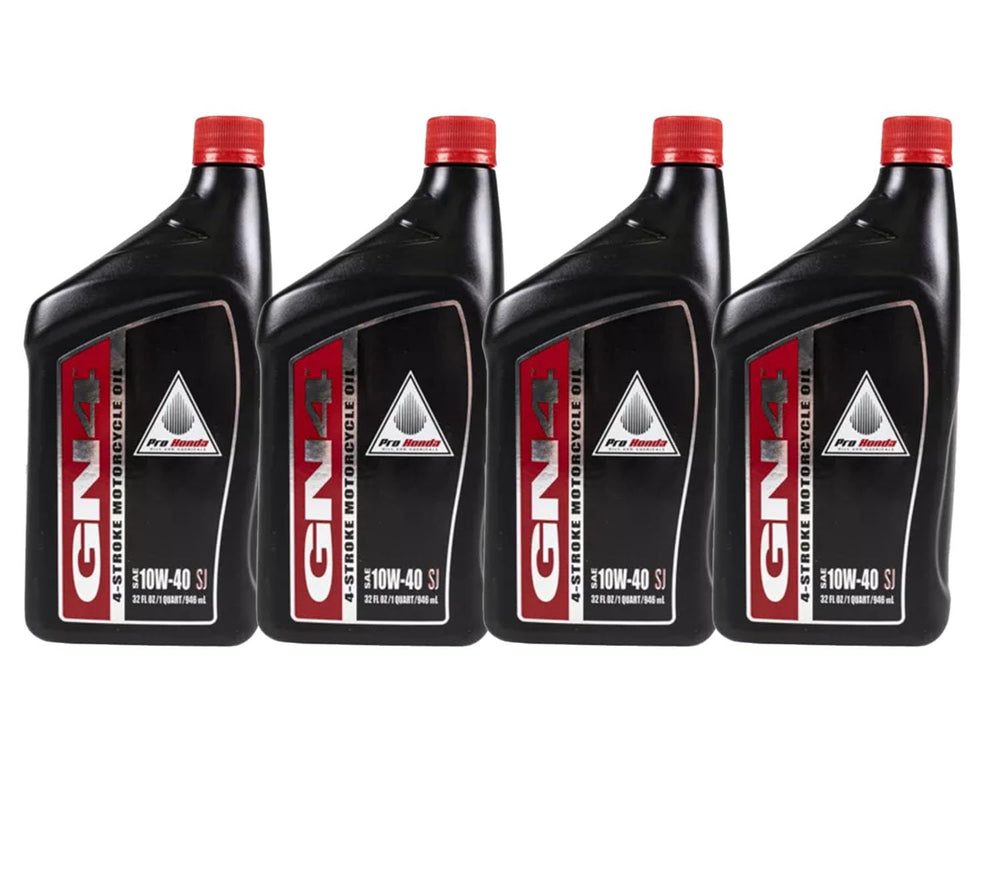 Honda GN4 botella frontal mostrando etiqueta y protección del motor