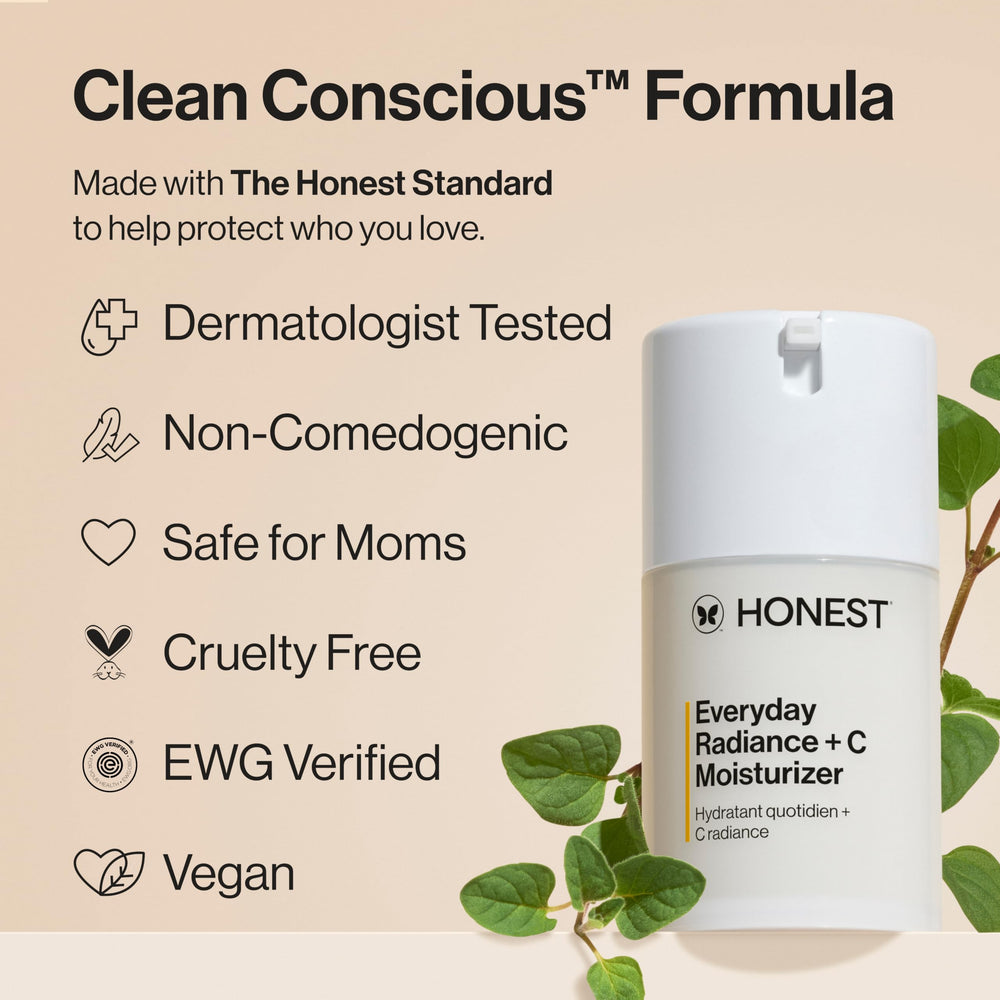 Honest Beauty comparativa de tamaño 50 ml para visualizar escala