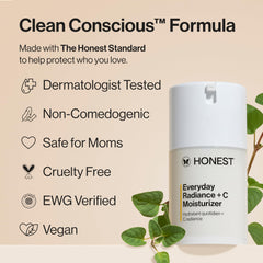 Honest Beauty comparativa de tamaño 50 ml para visualizar escala