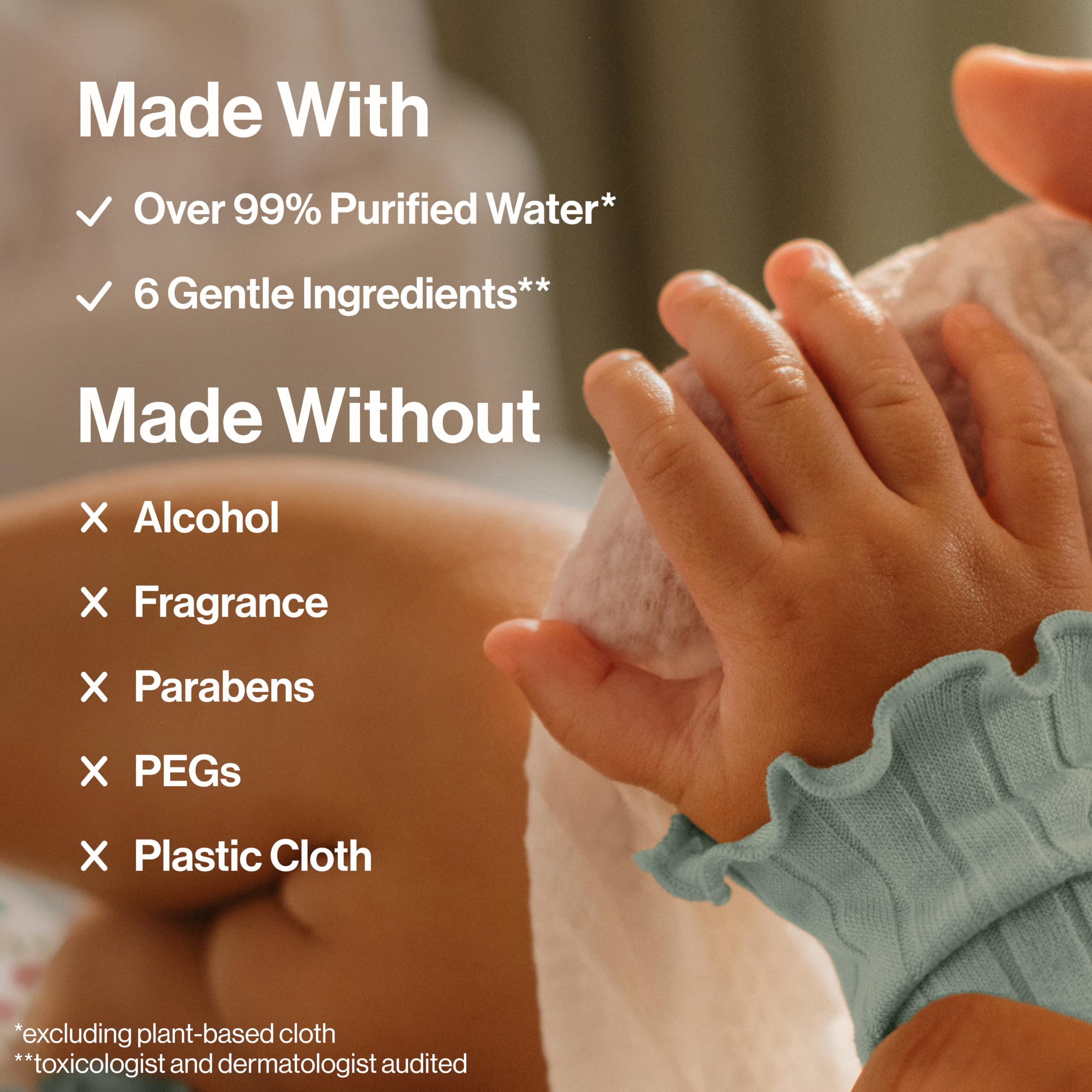 The Honest Company wipe texture close-up showing extra-thick durable cloth