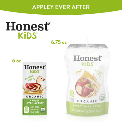 Honest Kids close-up of apple juice texture emphasizing natural fruit taste