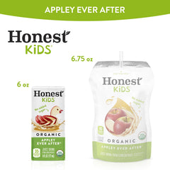 Honest Kids close-up of apple juice texture emphasizing natural fruit taste