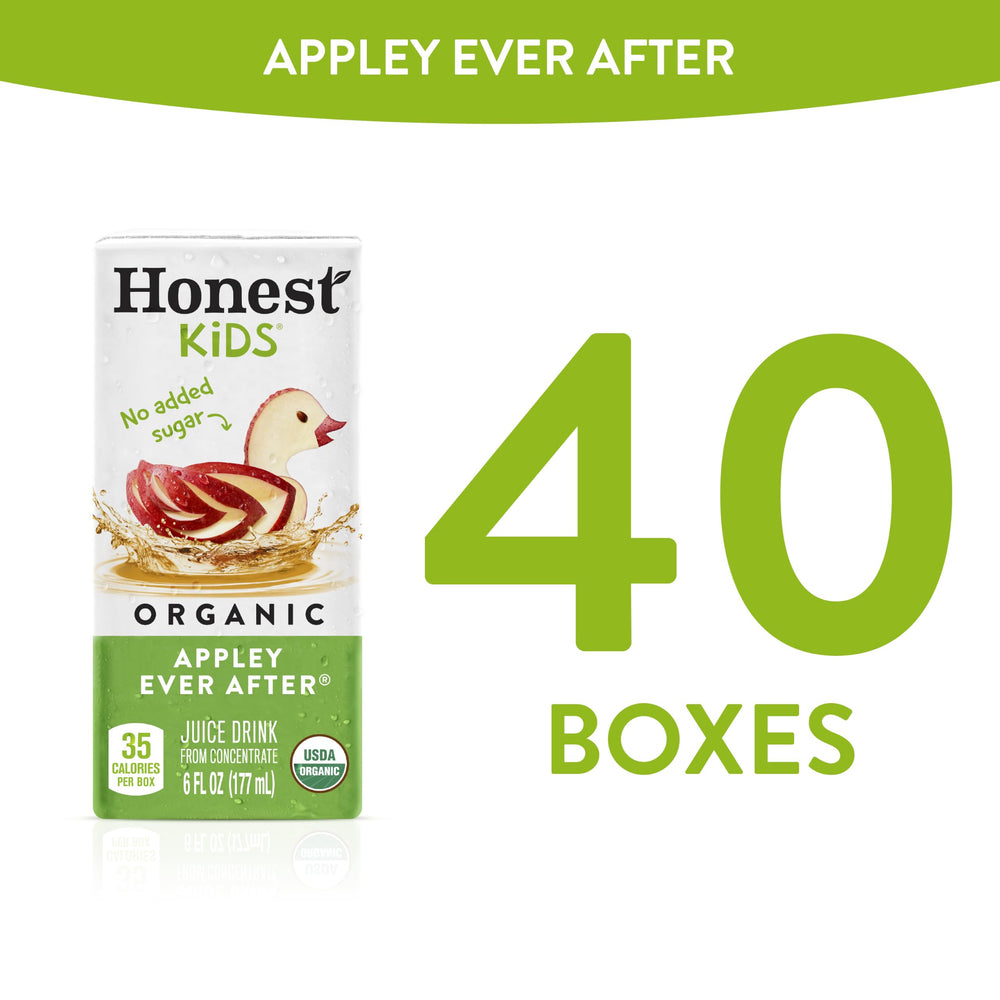Honest Kids juice box in hand illustrating convenient child-sized portion