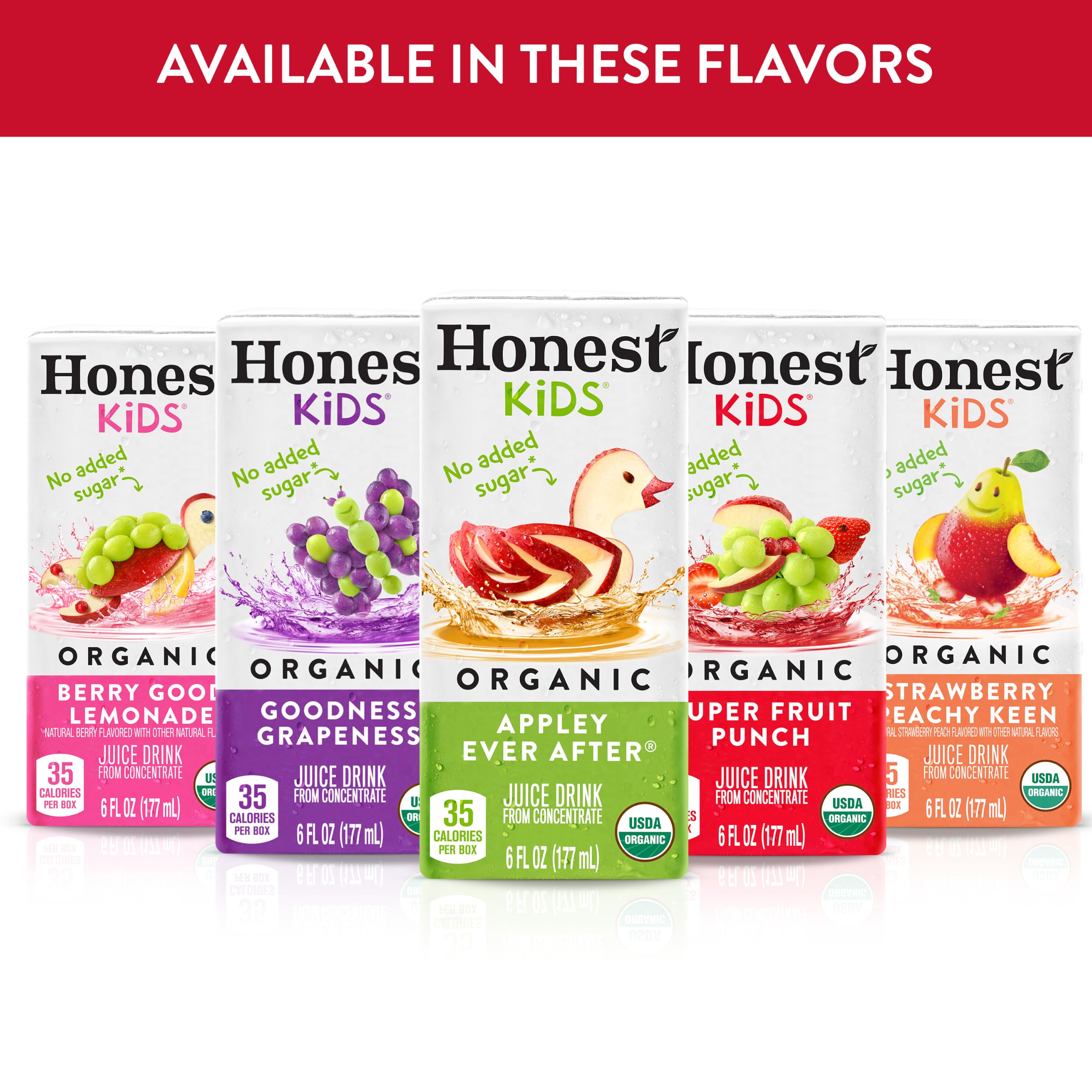 Honest Kids juice box in lunchbox next to snacks demonstrating lunch-ready convenience