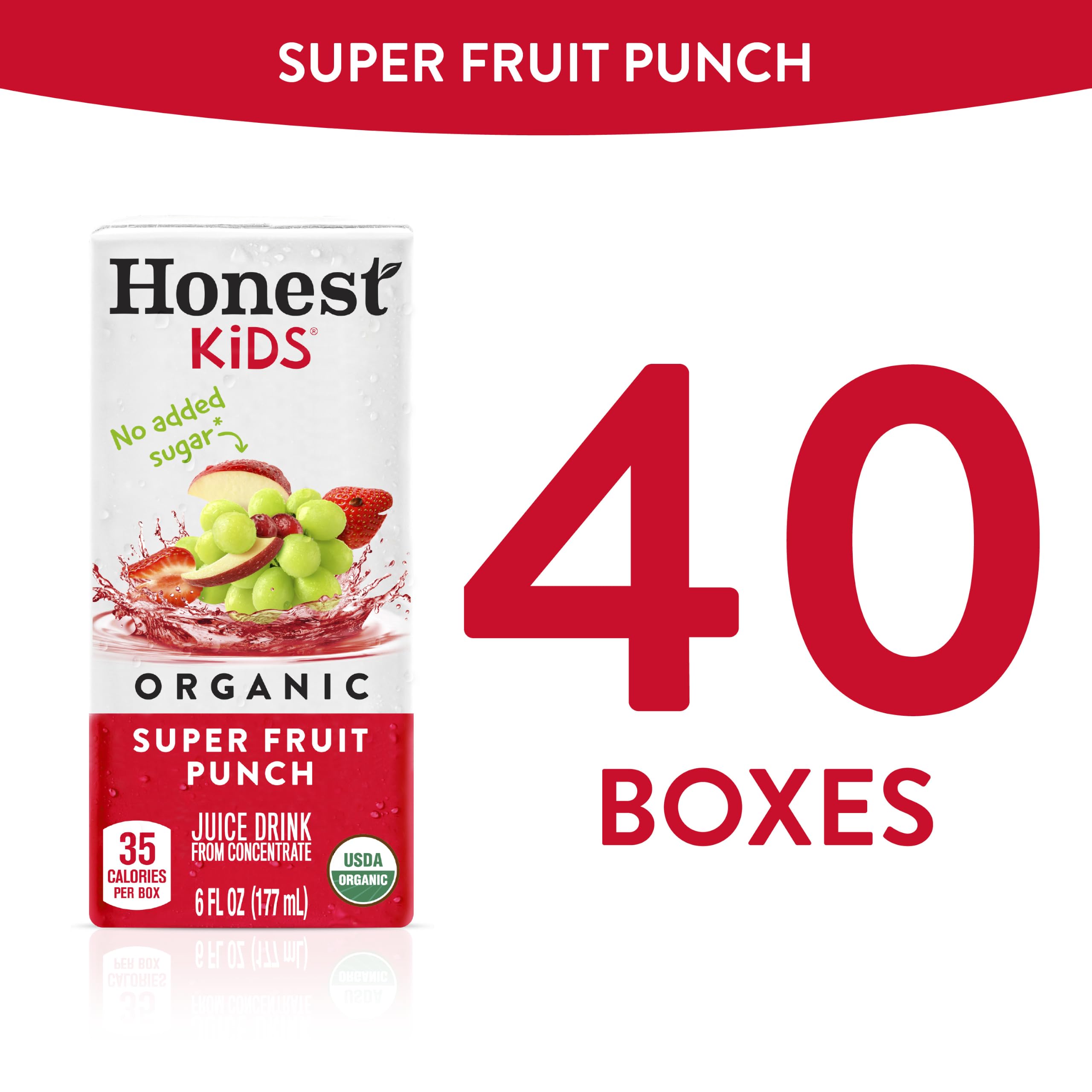Honest Kids box held in hand to show 6 fl oz size and portion-control benefit