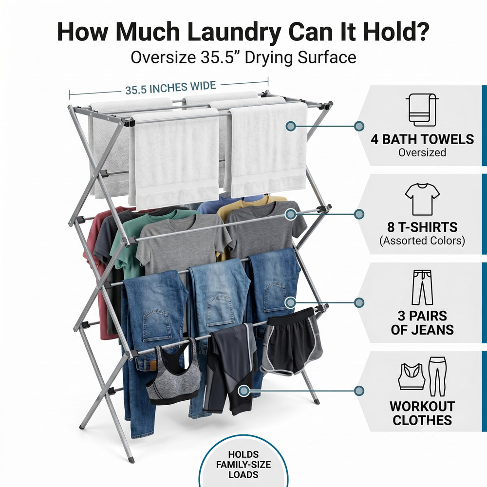 Honey-Can-Do folded flat for compact storage and easy space saving