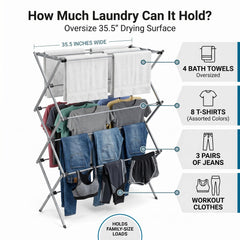 Honey-Can-Do folded flat for compact storage and easy space saving