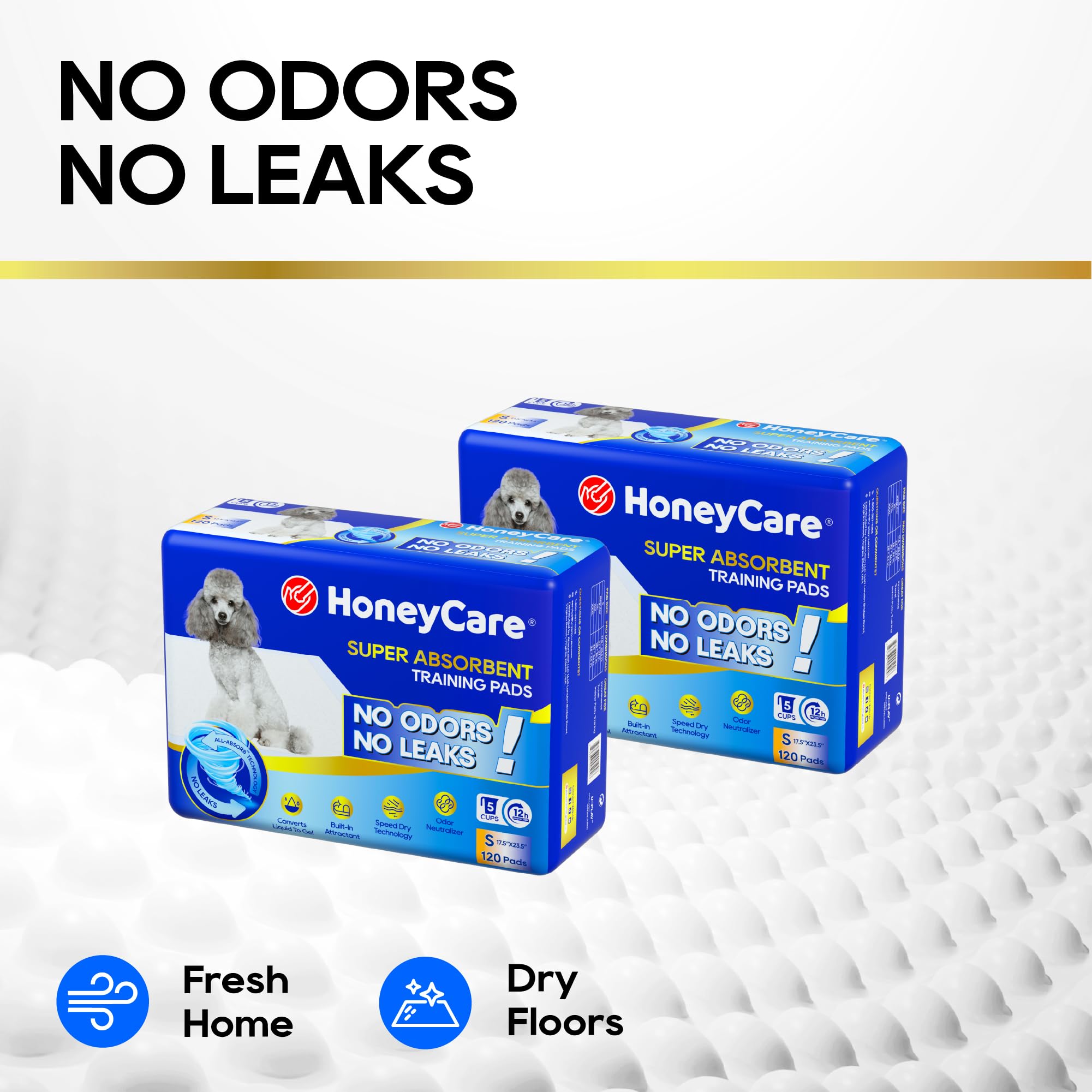 HONEY CARE embalaje con 120 unidades para reposición frecuente y ahorro