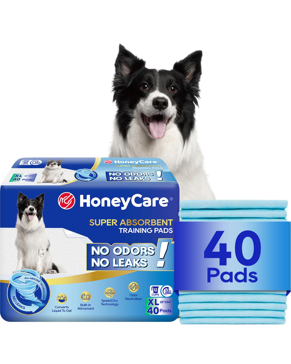 HONEY CARE paquete frontal mostrando cantidad y tamaño, protección práctica