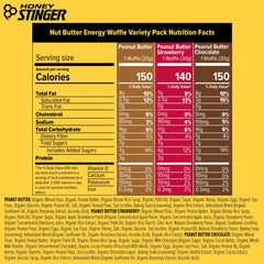 Honey Stinger etiqueta con ingredientes y sello orgánico para confianza