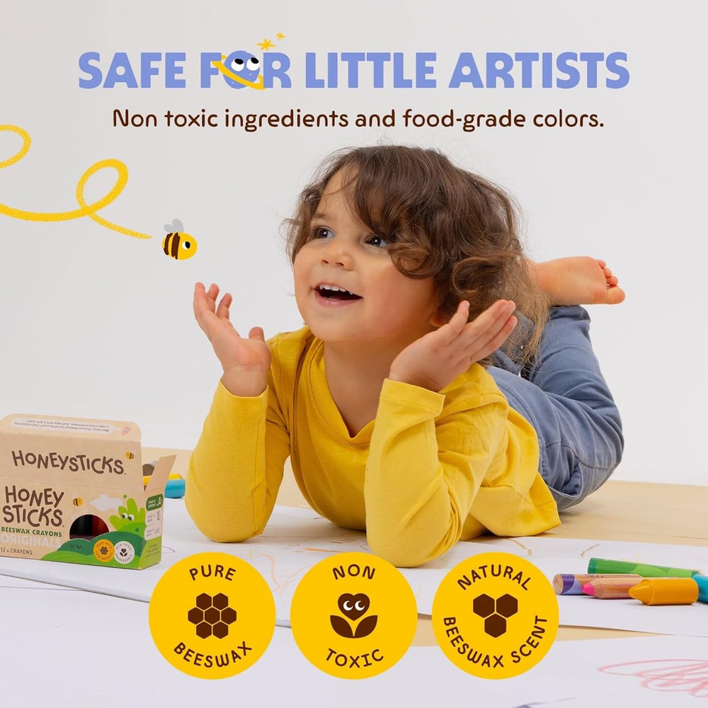 Honeysticks gama de colores desplegados, tonos vibrantes para estimular creatividad