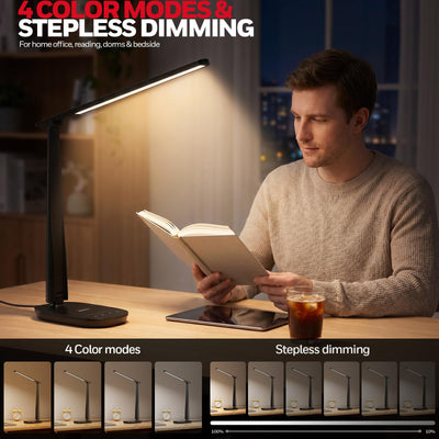 Honeywell touch panel closeup highlighting stepless dimming for precise brightness