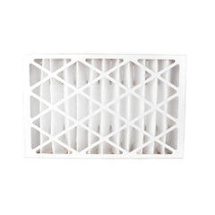 Honeywell Home comparación de tamaño del filtro junto a regla, ajuste seguro en compartimento