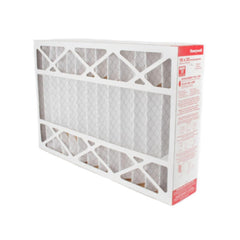 Honeywell Home vista frontal del filtro mostrando tamaño y etiqueta, mejora del aire