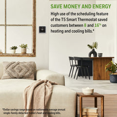 Honeywell Home T5 pantalla encendida con temperatura clara para control rápido