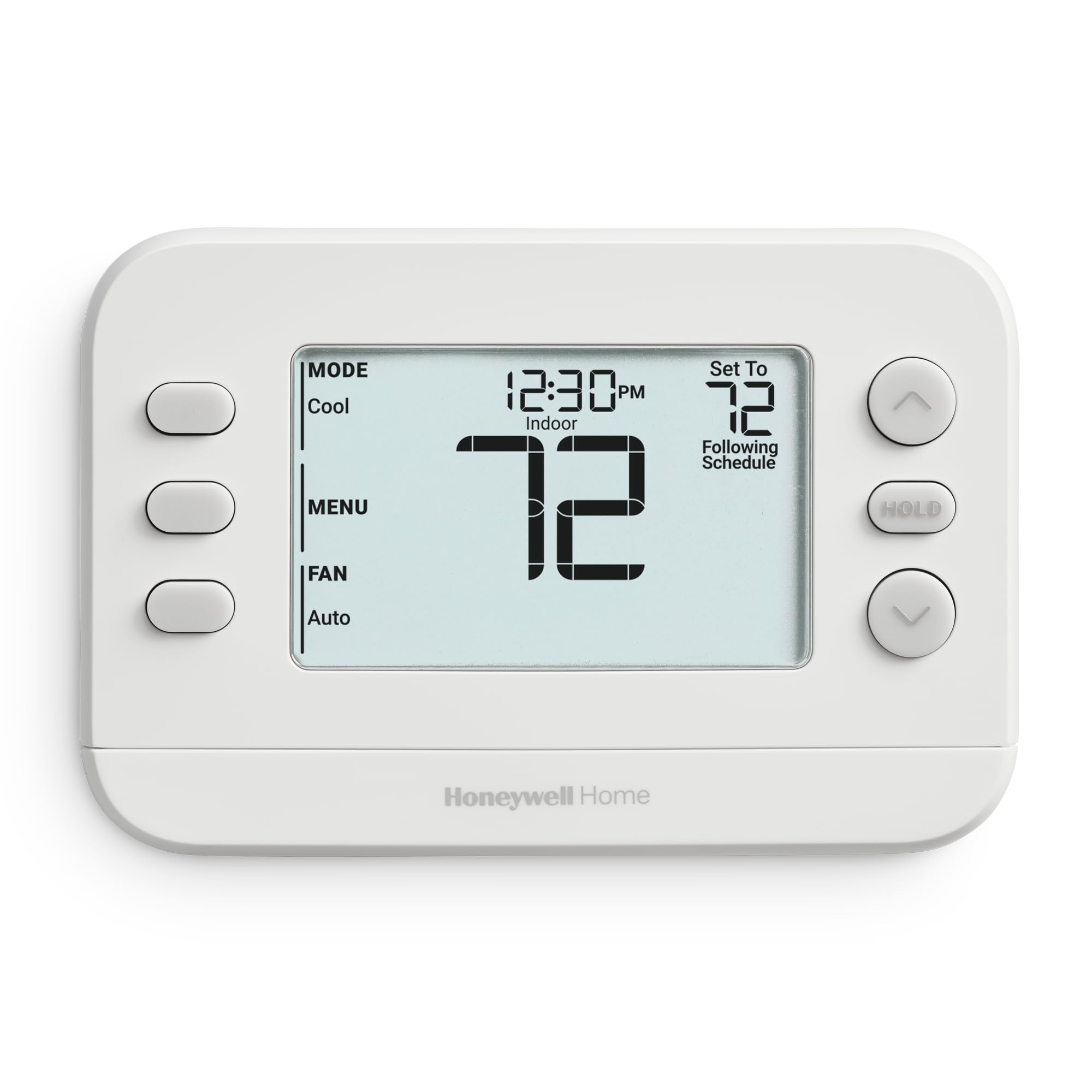 Honeywell Home X2P frente blanco con pantalla grande que facilita lectura