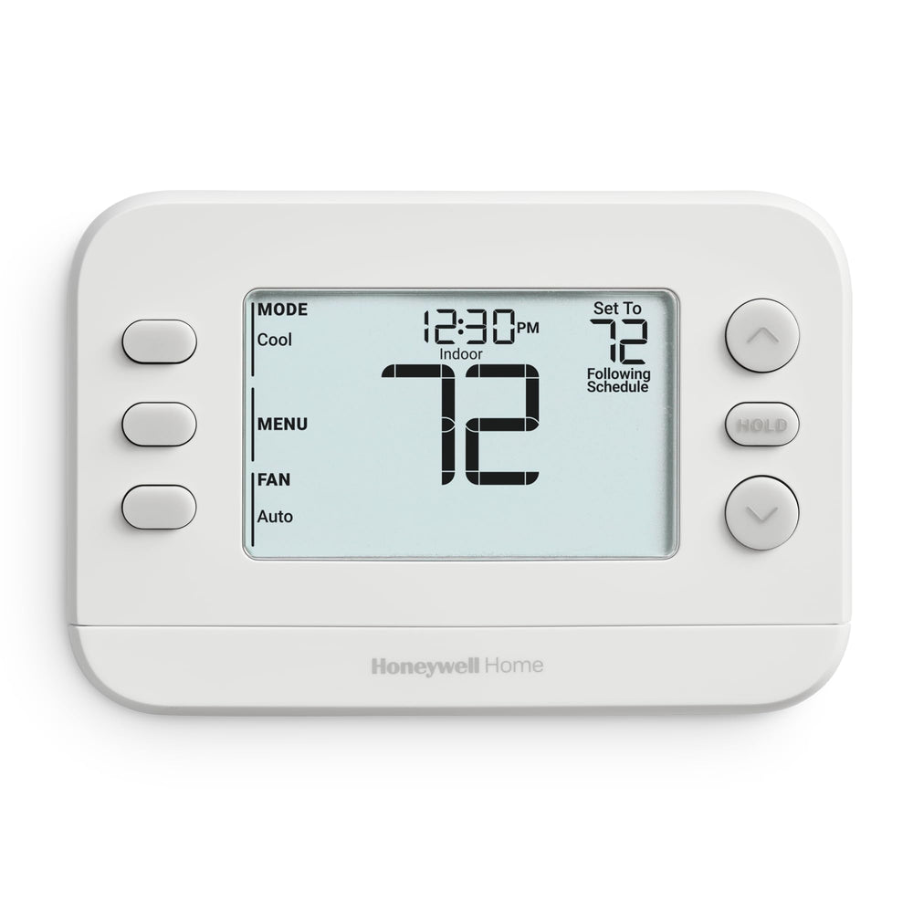 Honeywell Home X2P frente blanco con pantalla grande que facilita lectura