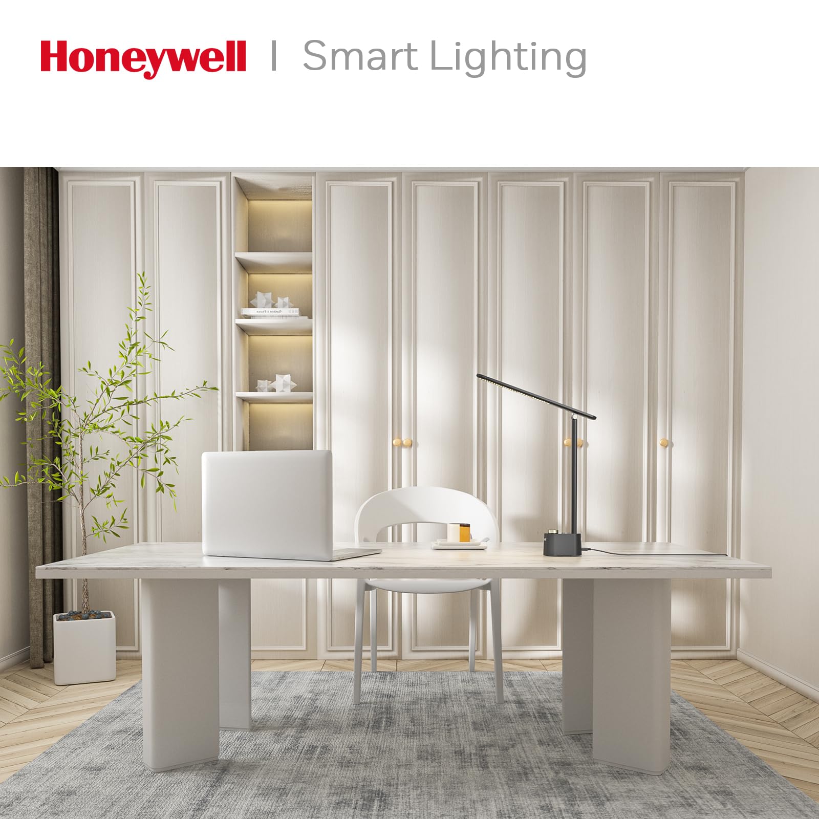 Honeywell hinge and material detail highlighting reinforced arm for stable positioning benefit