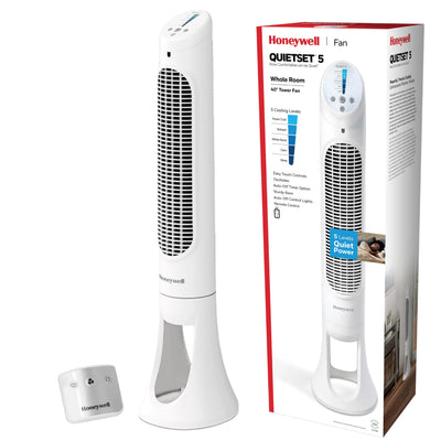 Honeywell HYF260 vista frontal mostrando diseño compacto y flujo de aire eficiente