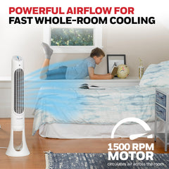 Honeywell HYF260 mando a distancia que facilita ajustes desde la cama o sofá
