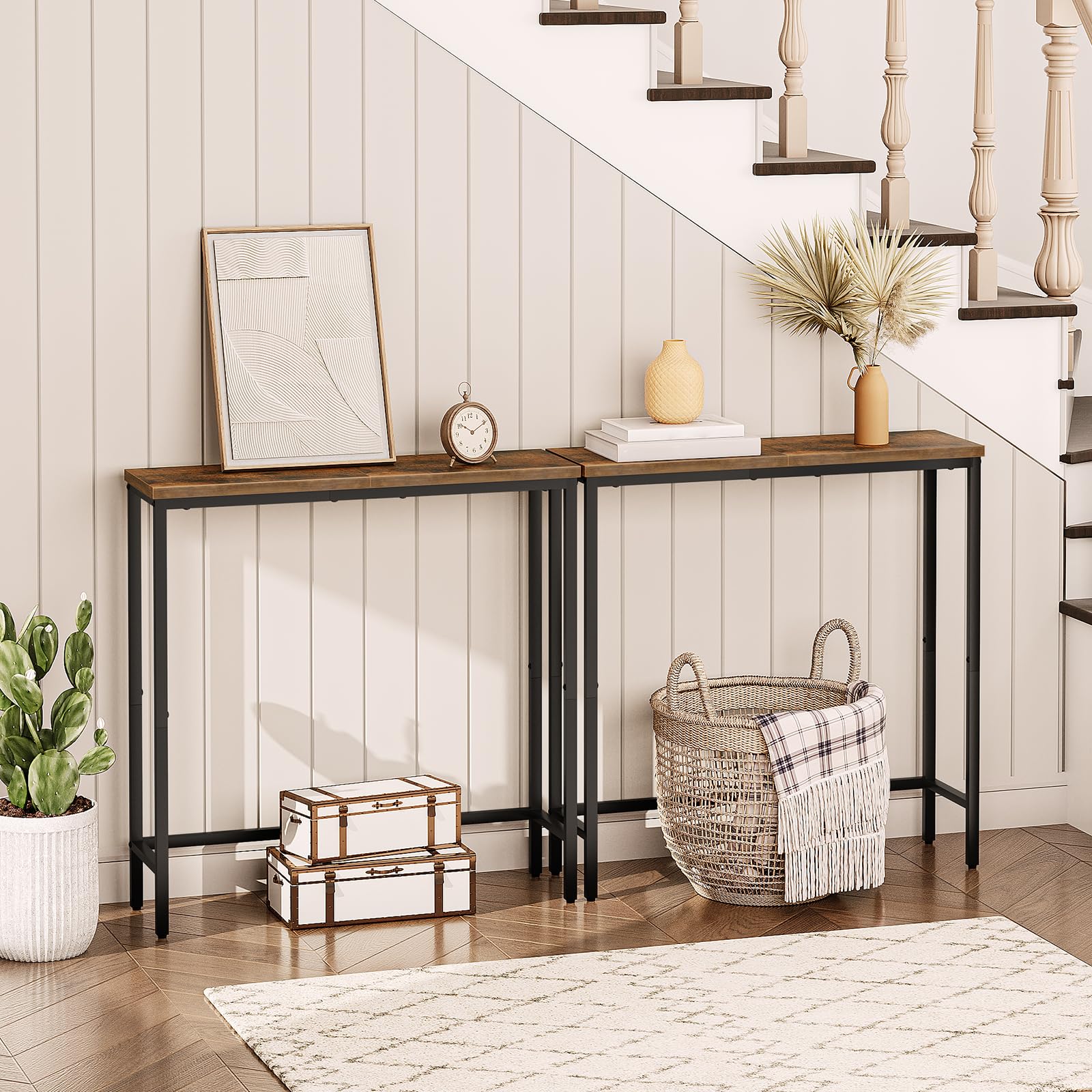 HOOBRO comparación de escala junto a una silla para visualizar tamaño real