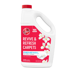 Hoover front label showing Fresh Meadows scent and product benefits