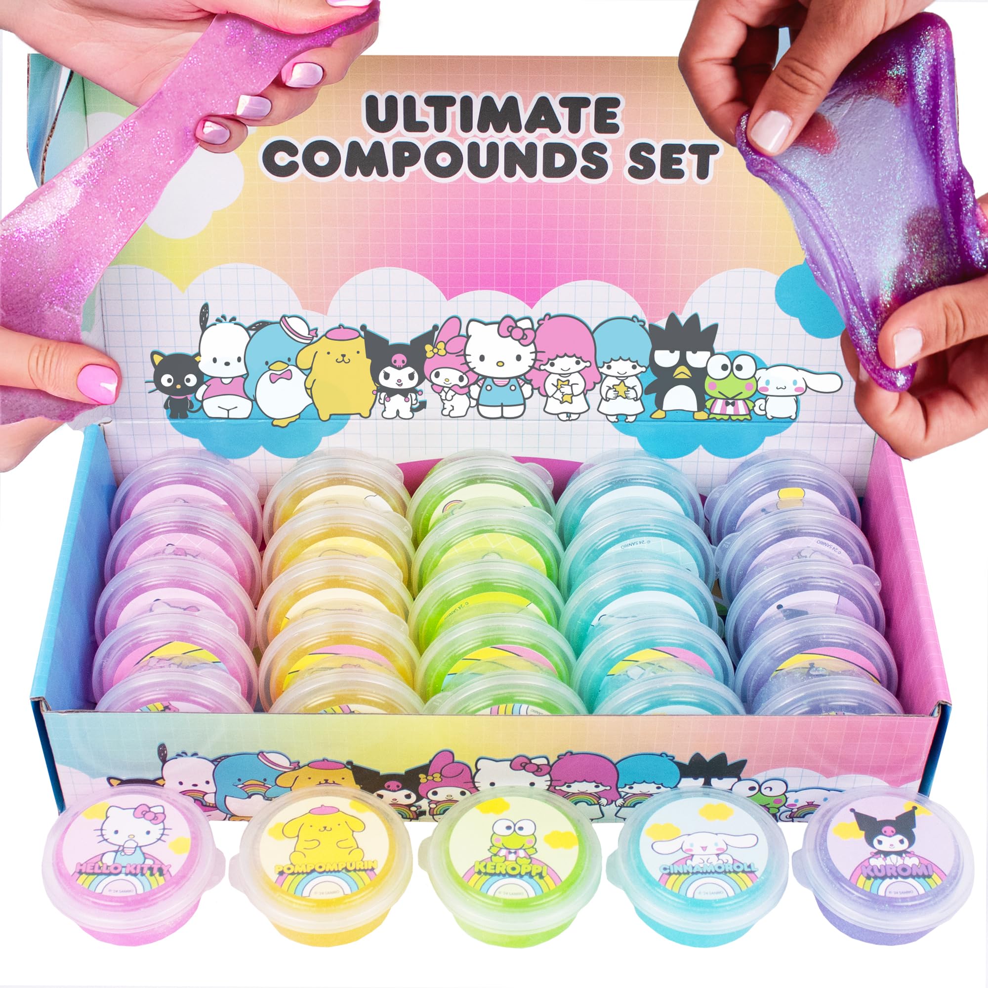 Horizon Group USA paquete frontal mostrando 25 frascos de slime, ideal para fiestas