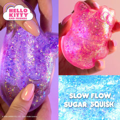 Horizon Group USA primer plano de Hello Kitty mostrando elasticidad y sensación sugar squish
