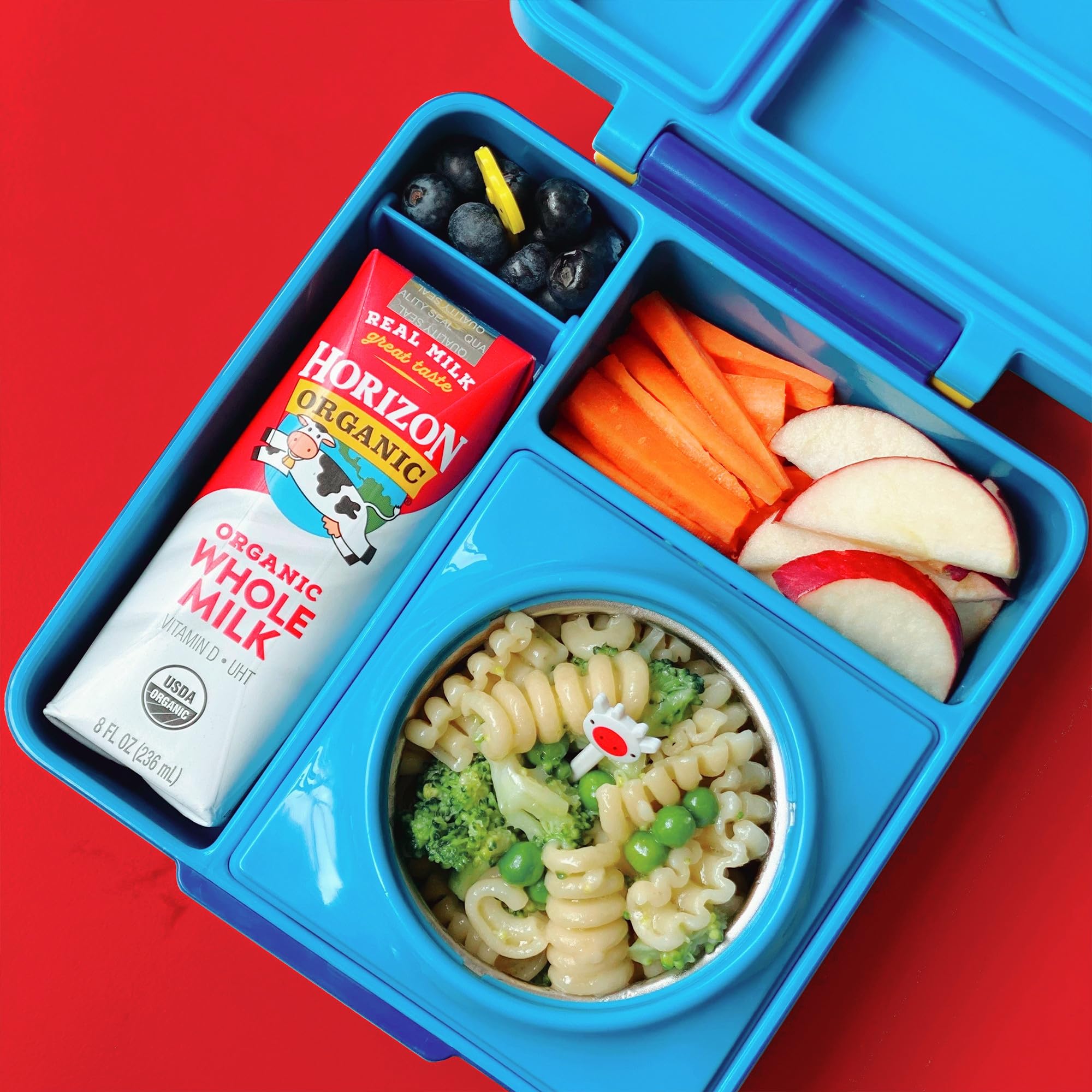 Horizon Organic caja abierta con pajita lista para beber, conveniente y lista para llevar