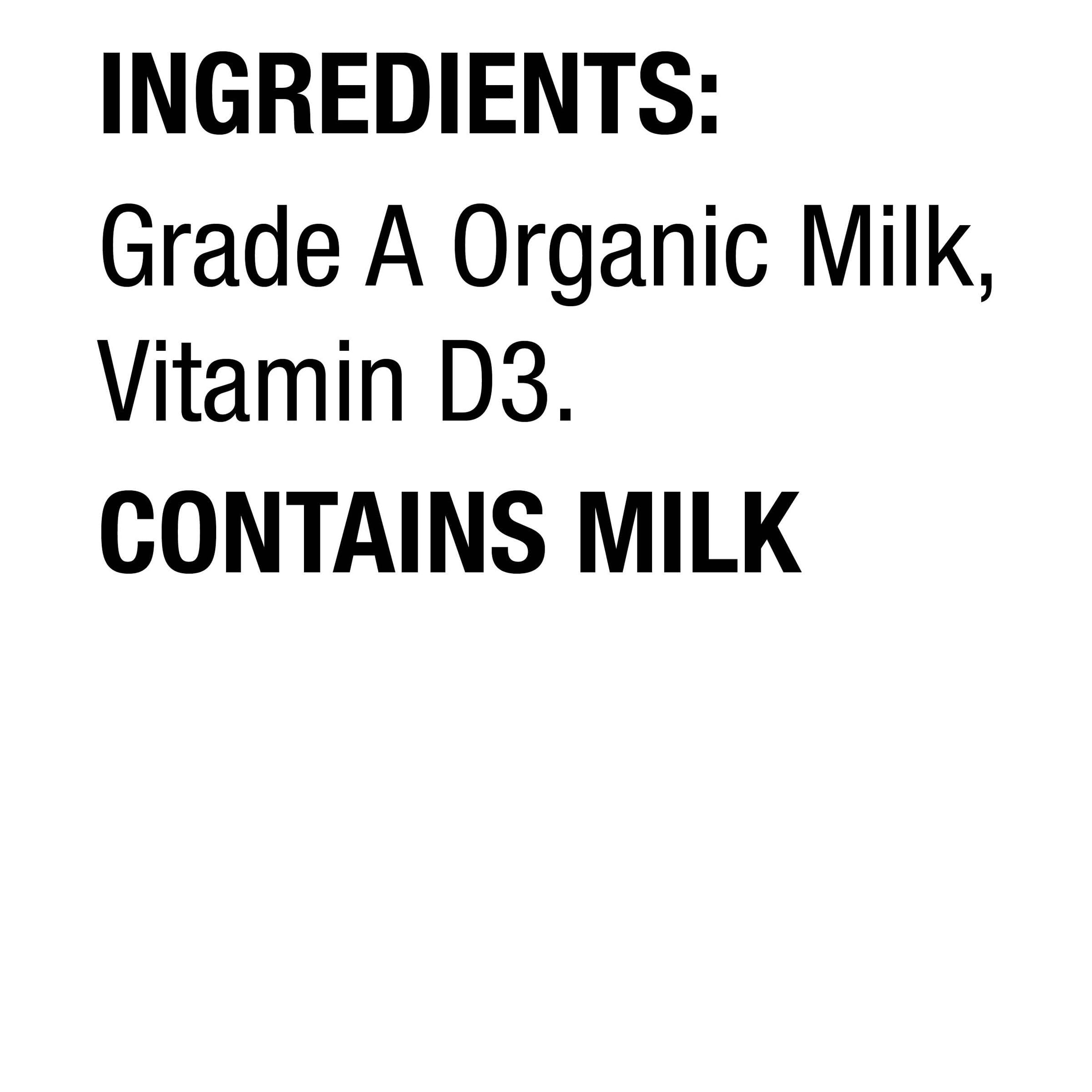 Horizon Organic cajas apiladas en despensa señalando almacenamiento sin refrigeración