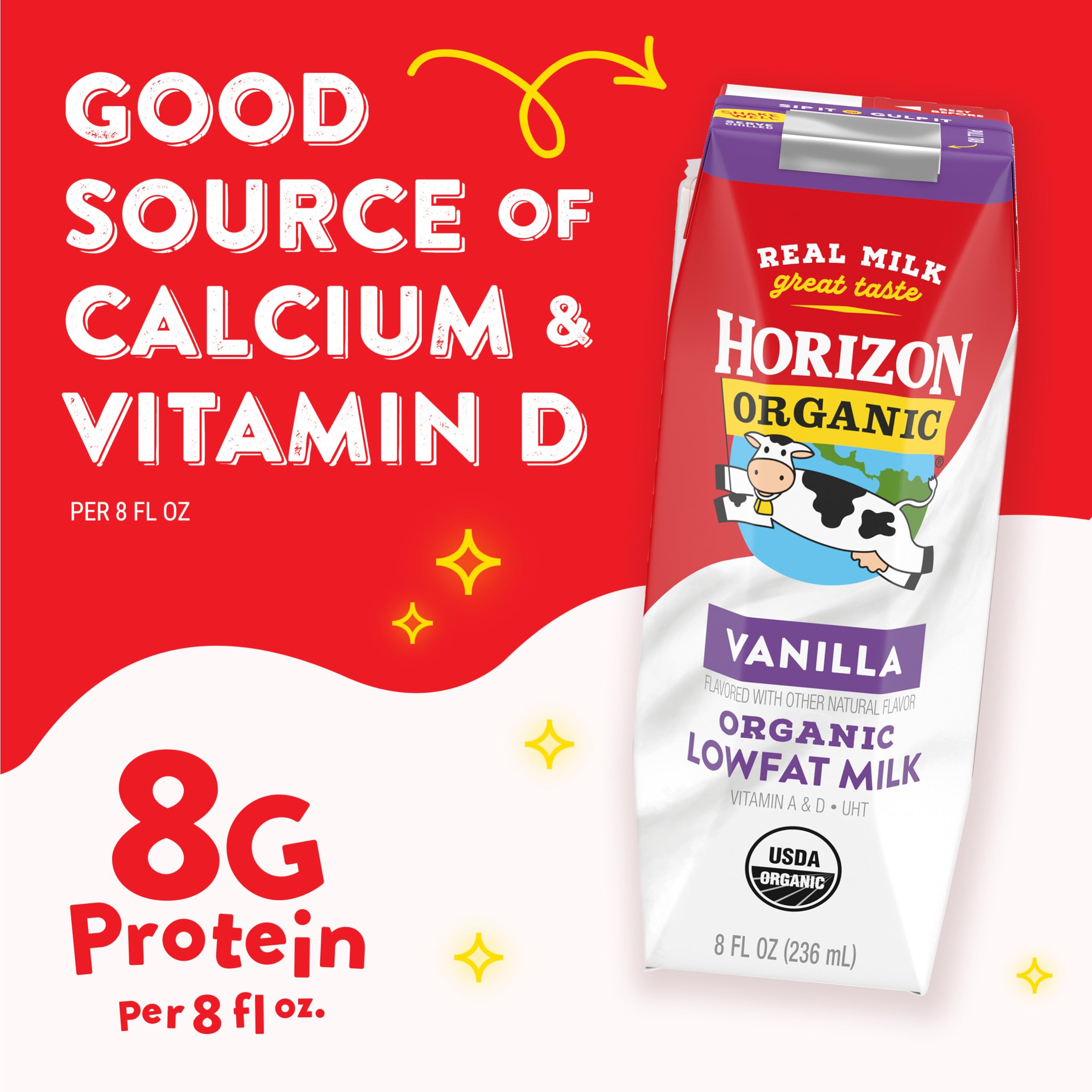 Horizon Organic paquete múltiple en empaque protector ideal para almacenamiento