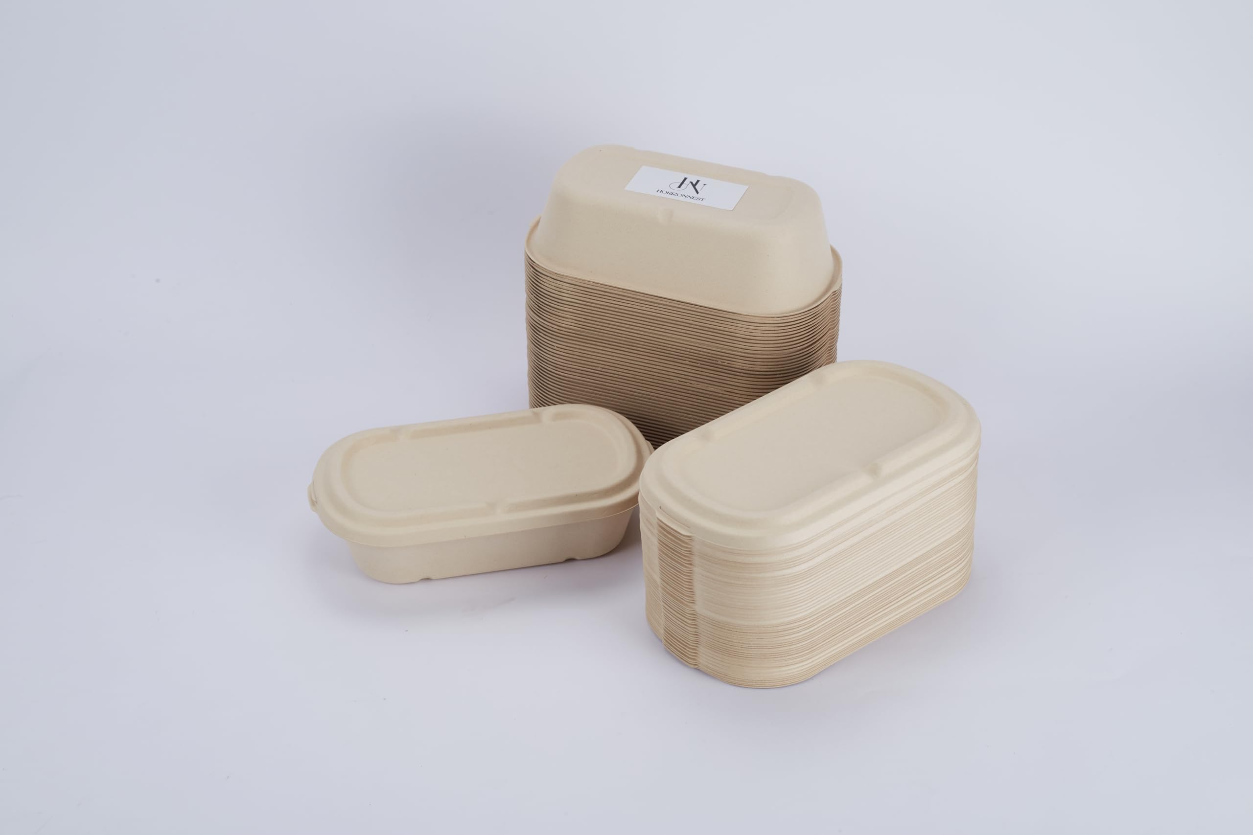HorizonNest etiqueta informativa mostrando material compostable y uso seguro