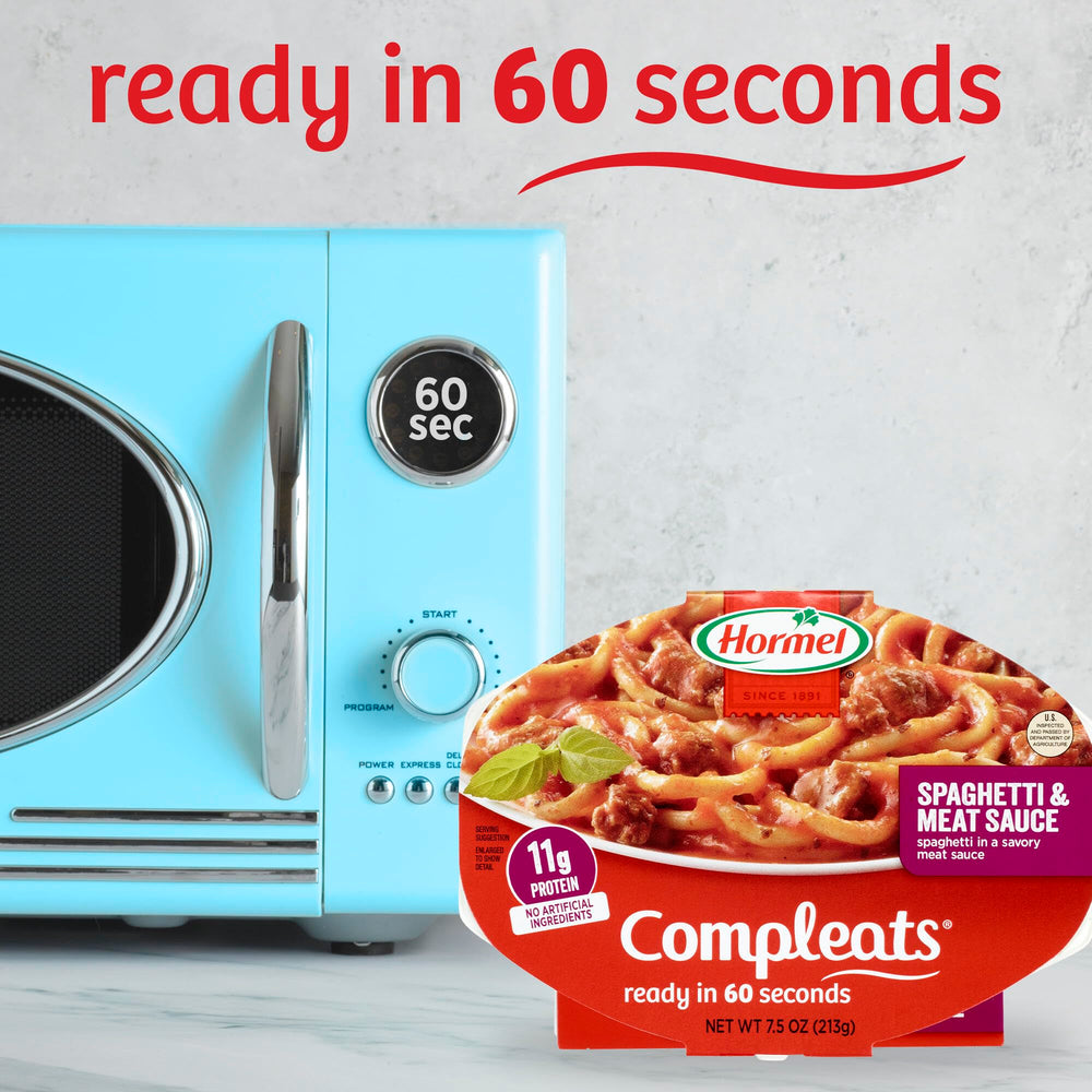 Hormel Compleats detalle de etiqueta con ingredientes reconocibles y claros