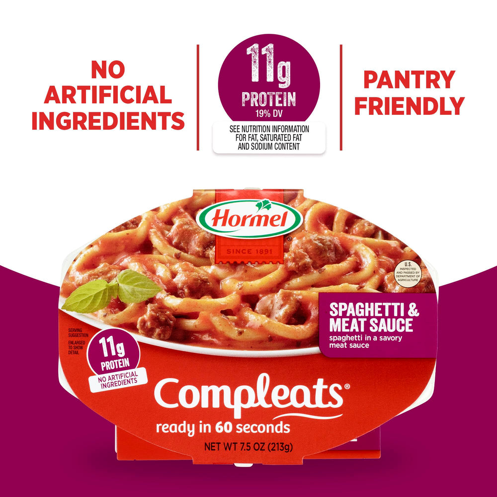 Hormel Compleats servido en plato listo para comer como cena rápida