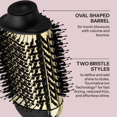 HOT TOOLS cepillo secando cabello en uso para un blowout rápido y voluminoso