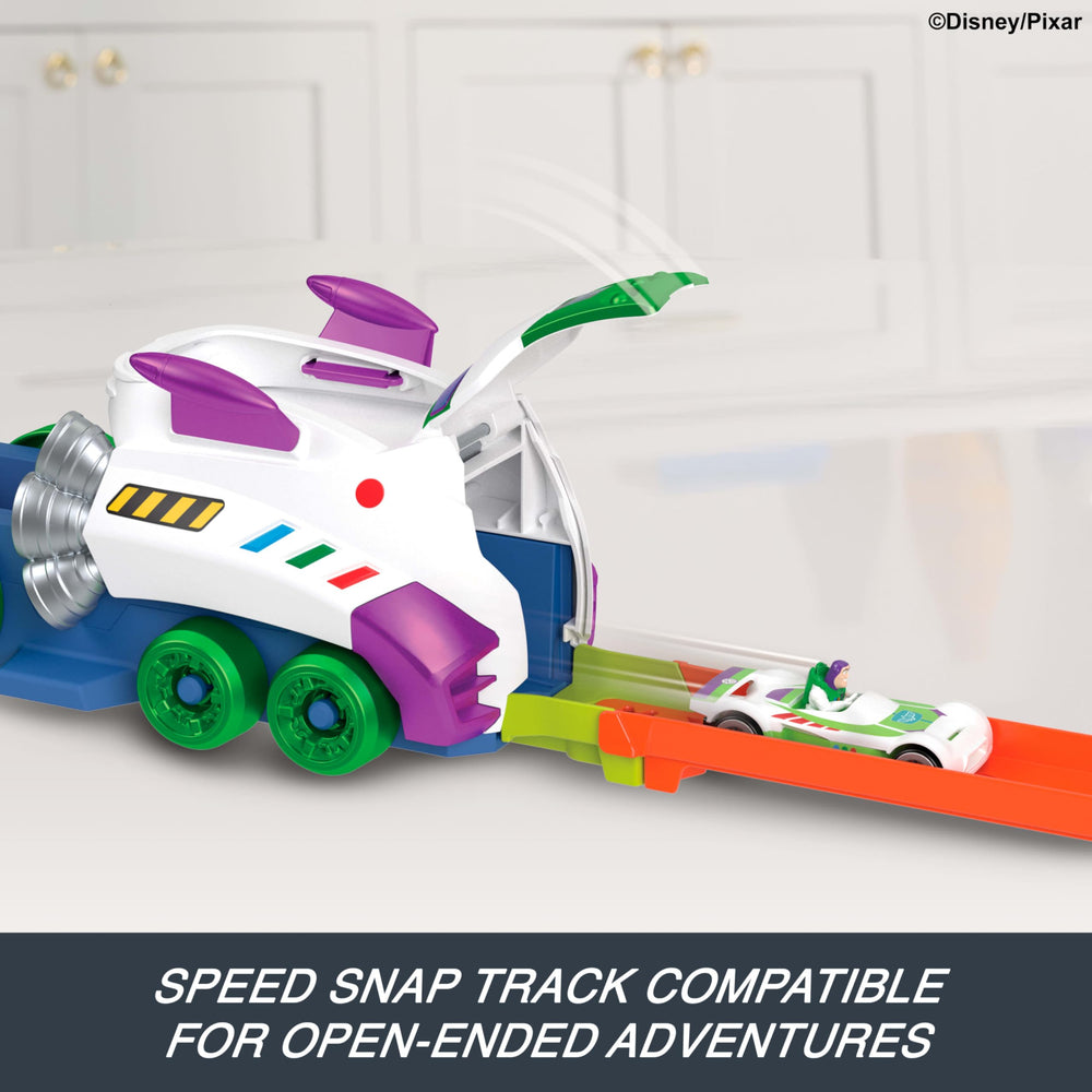 Hot Wheels lanzador conectado a pista Speed Snap para juego continuo