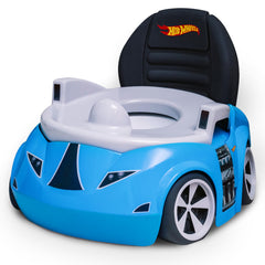 Hot Wheels orinal coche vista frontal mostrando diseño azul y atractivo lúdico