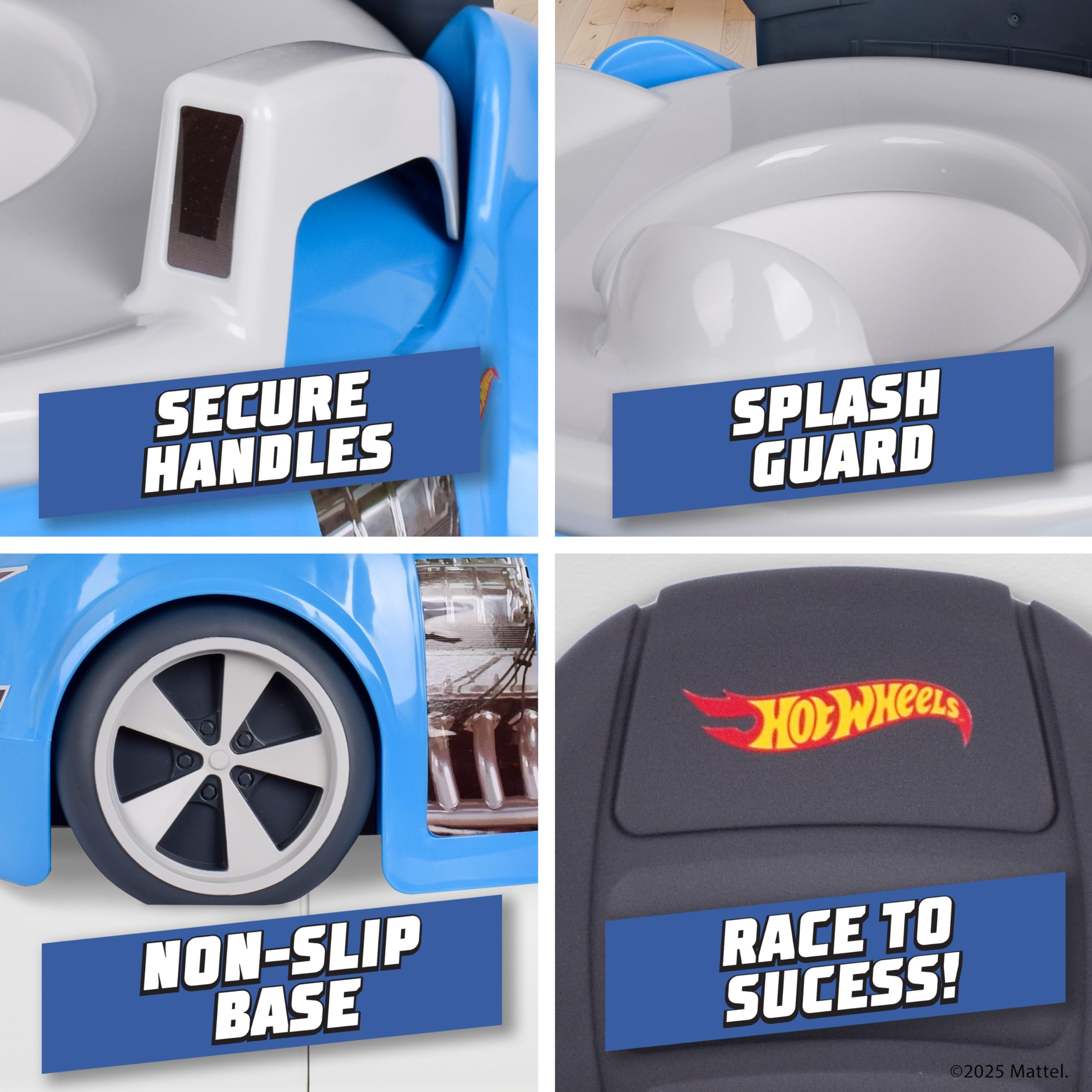 Hot Wheels comparación de tamaño junto a un baño para referencia de escala