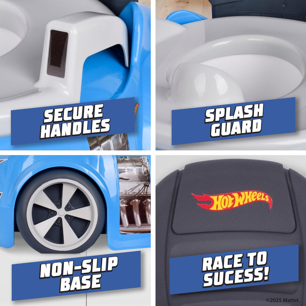 Hot Wheels comparación de tamaño junto a un baño para referencia de escala