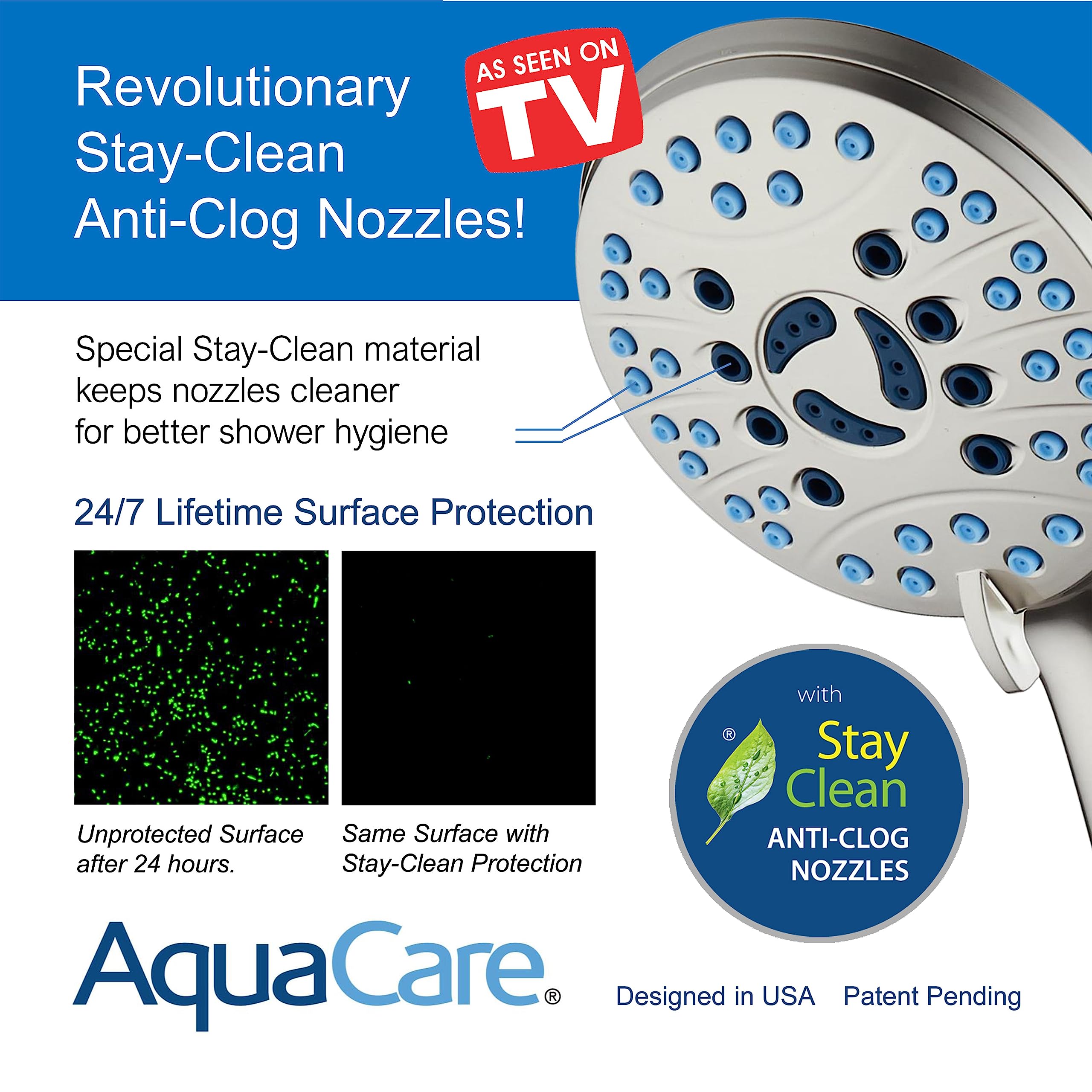 Hotel Spa AquaCare manguera de 72 pulgadas en acero inoxidable, alcance extendido