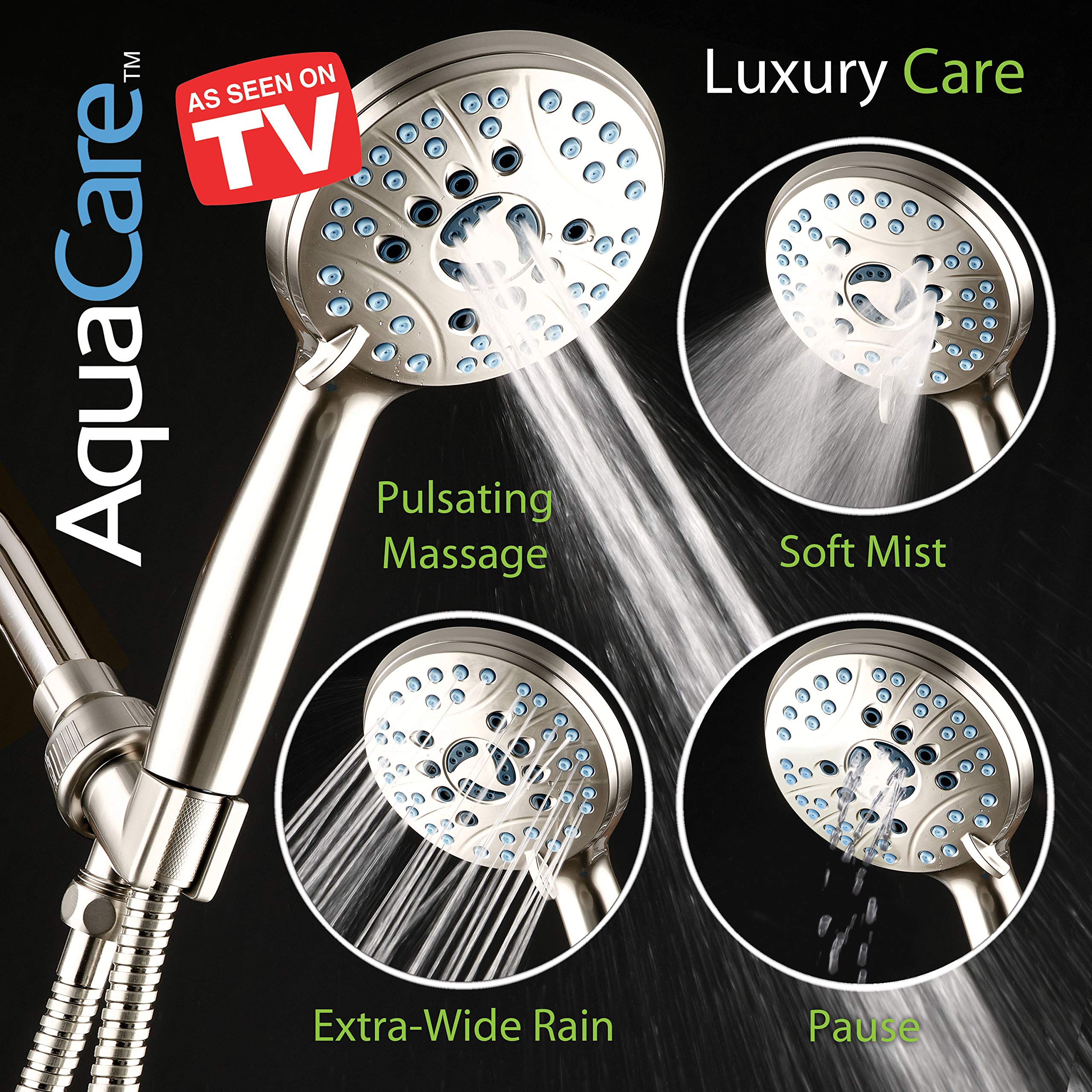 Hotel Spa AquaCare soporte adhesivo y bracket ajustable instalados, montaje fácil