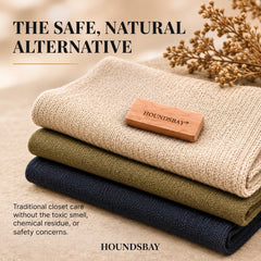 HOUNDSBAY bloque colocado en cajón junto a suéter para proteger y aromatizar