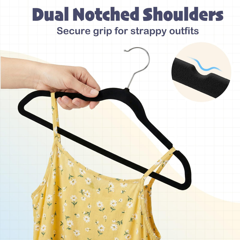 HOUSE DAY row of hangers showing slim 1/4 inch thickness for space saving