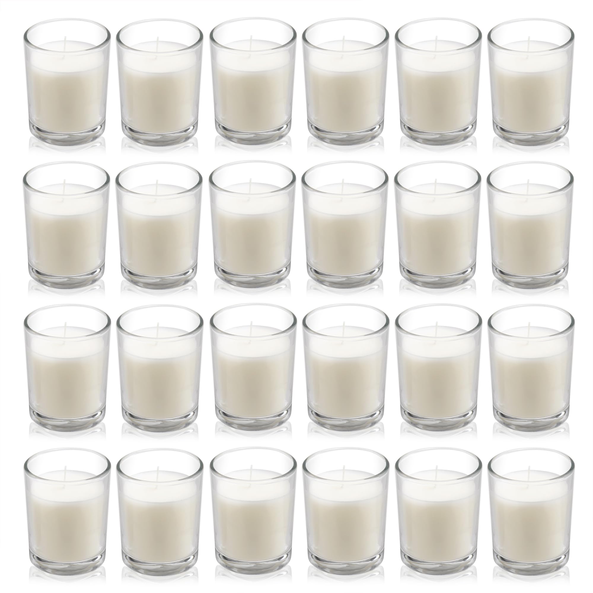 Housecret pack frontal de 24 velas votivas en vaso, ideal para eventos