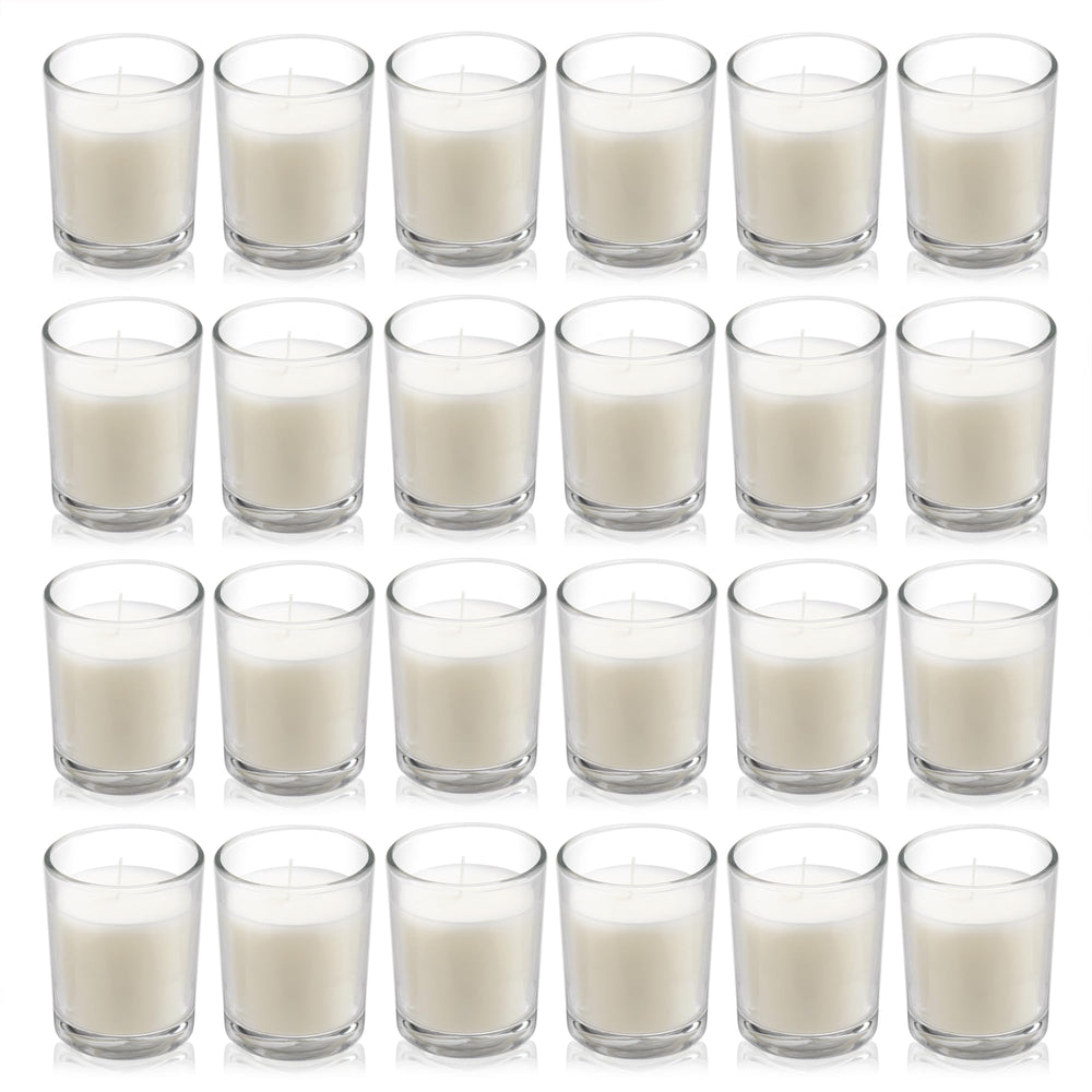 Housecret pack frontal de 24 velas votivas en vaso, ideal para eventos